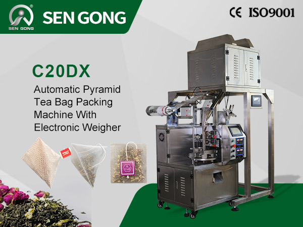 Three dew grass tea Pyramid Bag Packing Machine