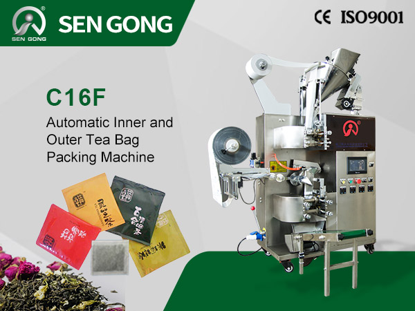 Machine d'emballage de thé en poudre avec enveloppe extérieure C16 prête à être expédiée au moy