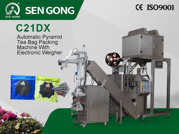 Yerba Mate Tea pyramid Bag Packing Machine Shipping to South Korea